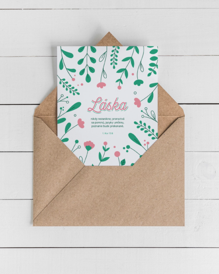 1. KORINŤANOM 13:8 - pohľadnica | Heavenly Paper